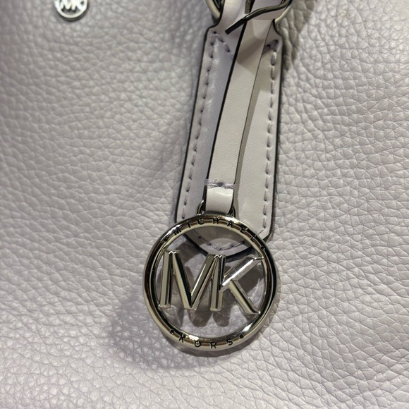 Michael Kors nwot Leather Camille Small Satchel Lavender Mist Handbag Purse lux - Picture 3 of 7